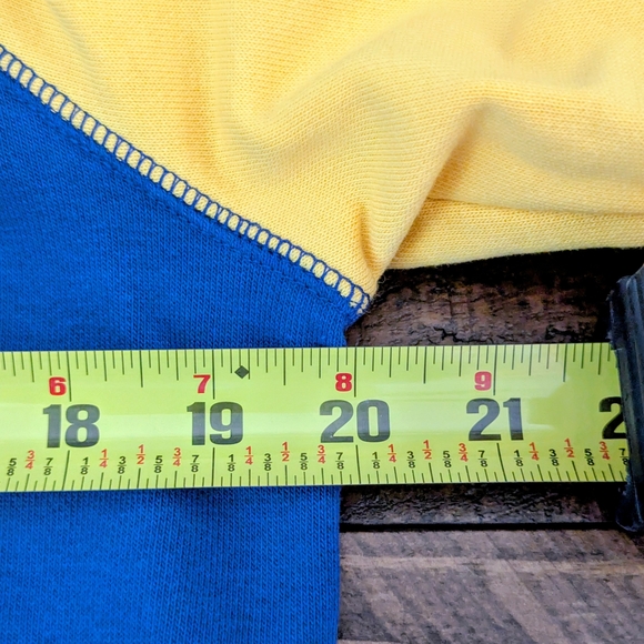 Nike Air Jordan Hoodie Mens Medium Colorblock Blue Yellow Green Sweatshirt Retro - Picture 10 of 11